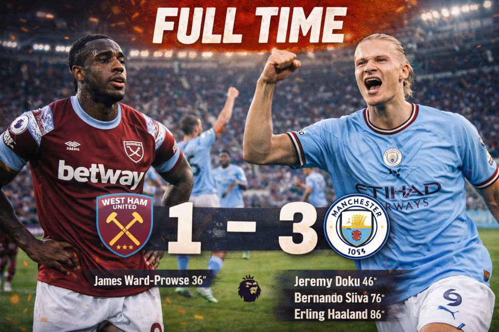 Prediksi Pertandingan West Ham vs Manchester City