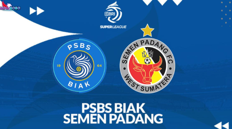 Aksi pemain PSBS Biak vs Semen Padang Liga 1 2026