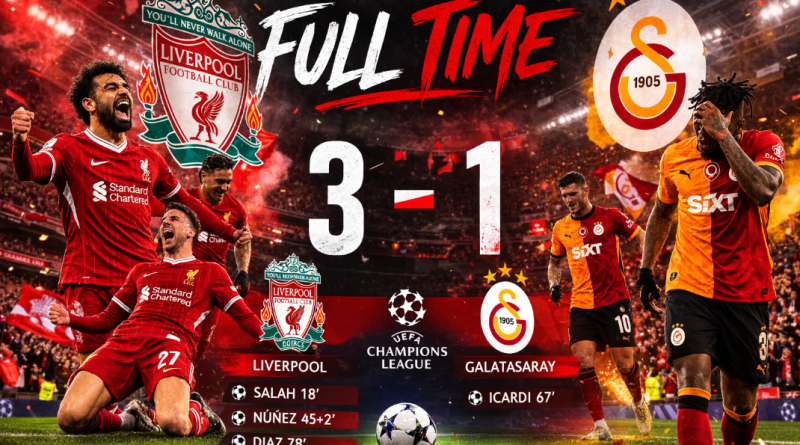 Liverpool vs Galatasaray di Liga Champions 2025/2026