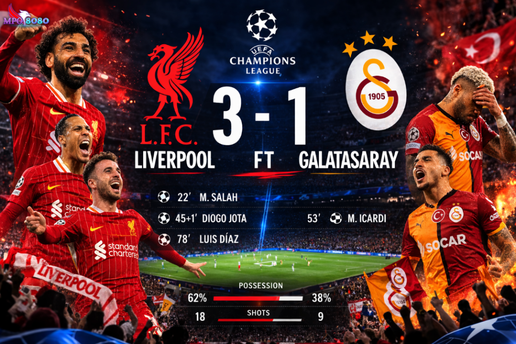 Liverpool vs Galatasaray di Liga Champions 2025/2026
