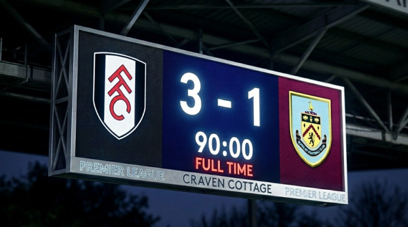 Hasil pertandingan Fulham vs Burnley skor 3-1 di Craven Cottage
