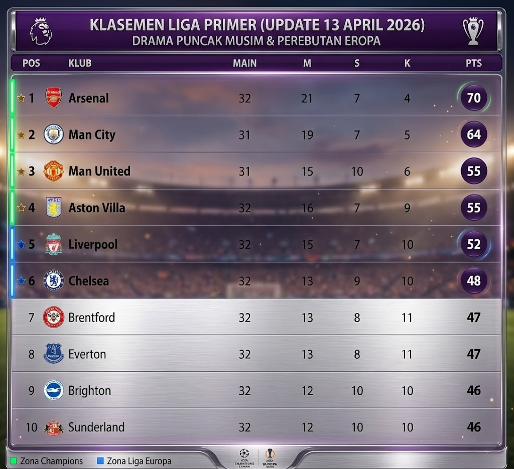 Klasemen Liga Primer